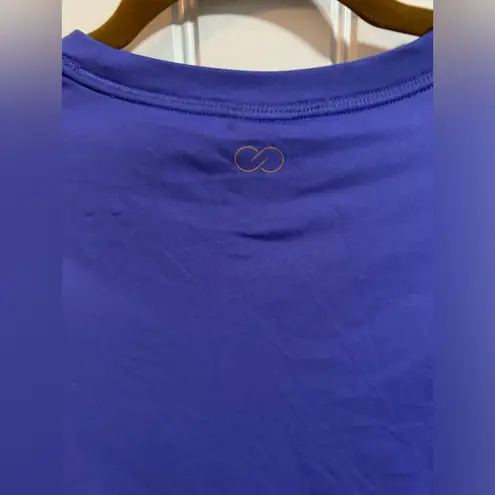 Calia by Carrie Underwood Blue Violet Short Sleeve Ruched Athletic Tee Size M