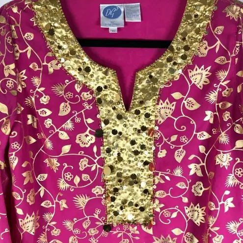 Diane Gilman DG2 Womens Top Kimono Beaded Sequin