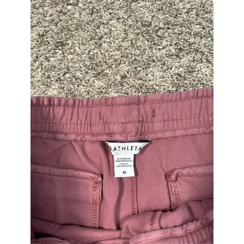 Athleta  Farallon Bermuda Shorts Pull On Drawstring Pockets M Tawny Rose Pink