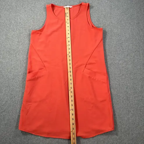 JACK Coral Mini Shift Dress Women's Small Tank Sleeveless Pocket Round Neck