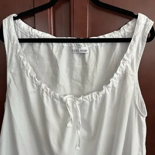 The Sleep Shirt Sleeveless Cotton Nightie Night Dress White Size undefined