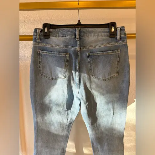 Time and tru high rise light wash skinny jeans, 10 Blue