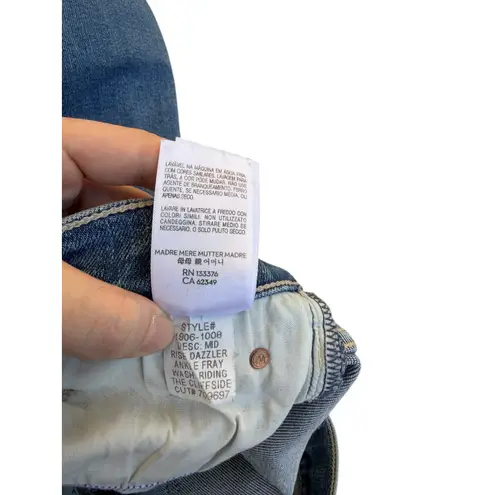 MOTHER Denim MOTHER The Mid Rise Dazzler Ankle Fray Jeans Women's Sz 25 Riding the Cliffside