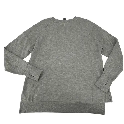 Sweaty Betty  Gray Long Sleeve Crew Sweatshirt Top Split side Small