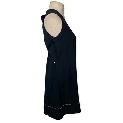 Proenza Schouler Size 2 Black Sleeveless Flared Dress lace up back