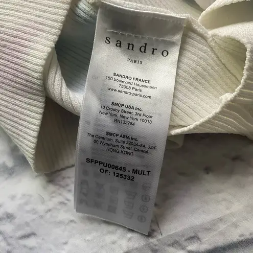 Sandro  Paris Tie-dyed Knitted Crop Top In Multicolore Size - Image 6