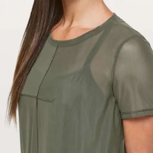 Lululemon  Ready to Reach Dress Camo Green Mesh