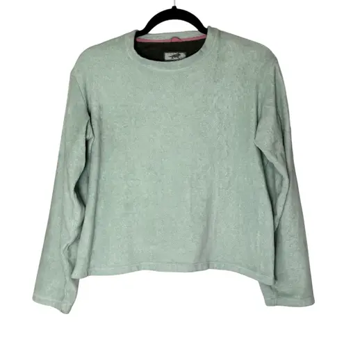 Horny Toad & Co Fleece Sweater Women's Green Outdoors Pullover Zip Arm Pocket