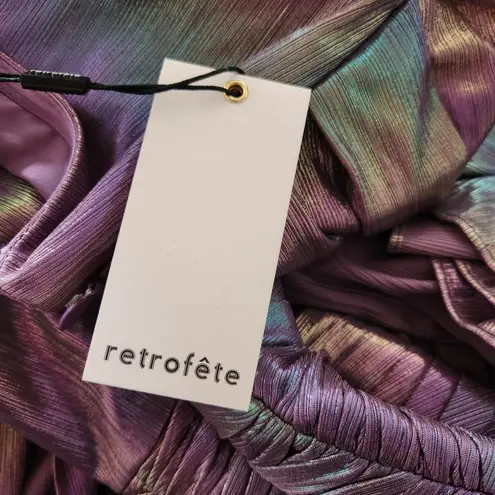 Retrofete Soleil Dress in Lilac Aurora Size XS Strapless NWT Cutout Maxi Rainbow Purple
