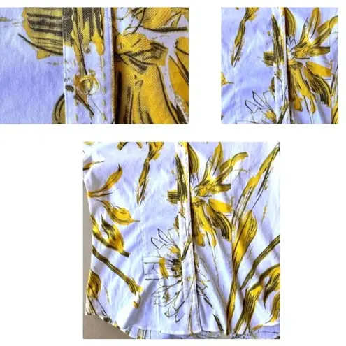 Paperwhite Floral Shirt Size 10 Tailored Blouse Nordstrom Pop Art Decor … White