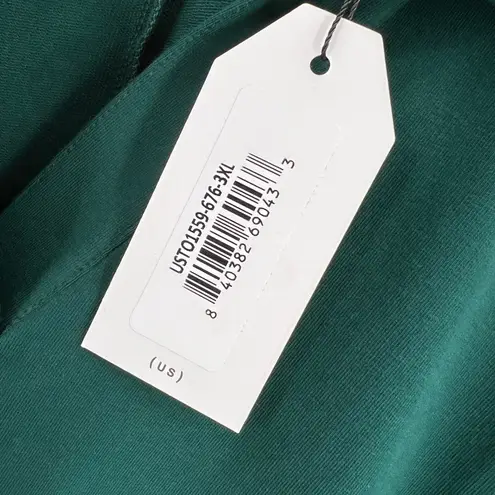 Universal Standard Polo Top Green Cotton Plus Size 3XL (34/36) New