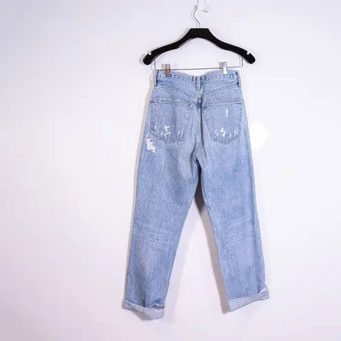 Agolde Women's 90's Mid Rise Loose Fit Distressed Denim Jeans Fall Out Wash 25