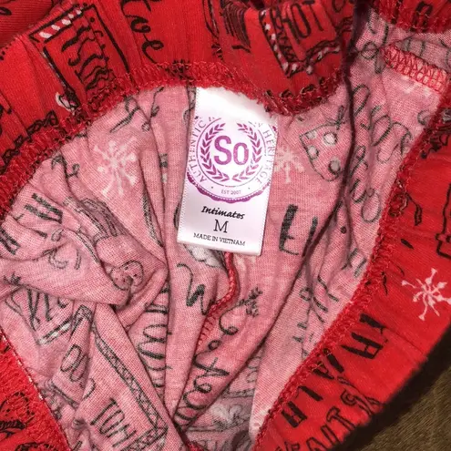 None Christmas medium/large Buffalo print red pajamas