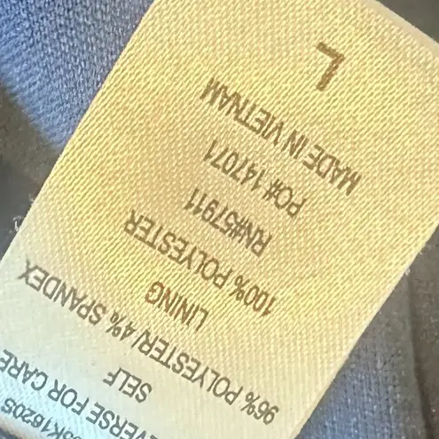 Superfoxx Navy Silver Sparkle Dress Sleeveless Sheath Ruched Party Size Large