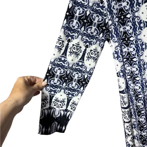 Ivanka Trump Navy Black White Sheath Dress Medium EUC