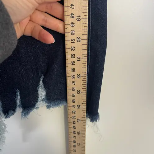 Democracy Womens Jeans Dark Blue Wash Distressed Frayed Hem Size 14