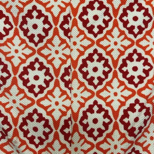 Lands' End  Orange White Red Medallion Tankini Swimsuit Size 8 EUC #2438