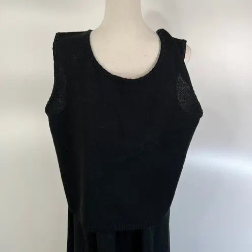 Vintage San Remo Knit Skirt Set Black Size XL