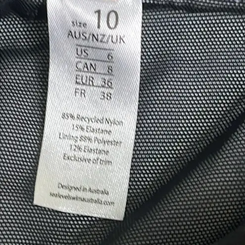 Sea Level Australia Tango DD/E cup bralette Singlet black tankini swim top Size 6