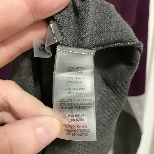 Calvin Klein  Plum Purple Color Block Turtleneck Sweater thumbnail 3