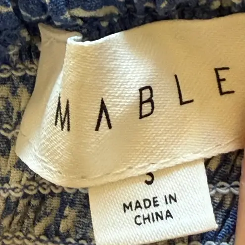 Mable Smocked Cutout Blue Romper Dress Size Medium Summer Beach Indie