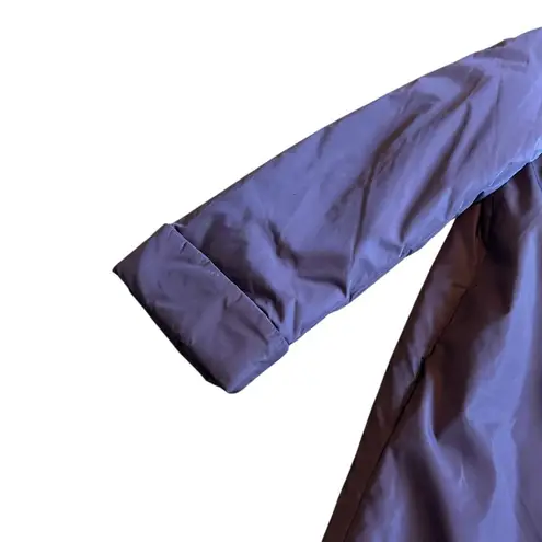 Moschino Cheap And Chic Purple Long-Length Puffer Coat Jacket Ruffle Size 8