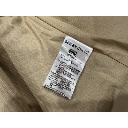 SEE by CHLOE jacket short coat khaki green size IT 46 US 10