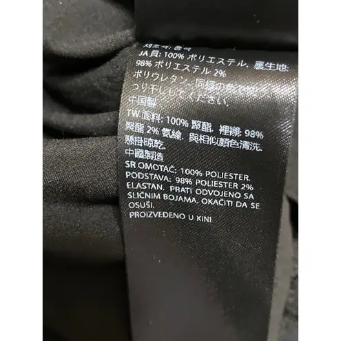 NA-KD Women's Black Fuzzy Textured Short Sleeve Mini Blouson Pencil Dress Sz 36