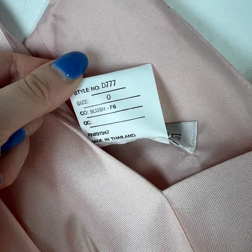 Alfred Sung NWT Draped Faux Wrap Cocktail Dress With Pockets Blush Size 0 D777