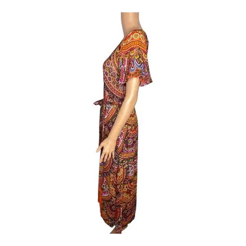 Akemi + Kin Anthropologie Murol Wrapped Boho Maxi Dress size 12