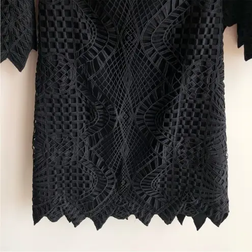 Jonathan Simkhai Black Lace Off The Shoulder Side Cut Out Bustier Dress NEW 4