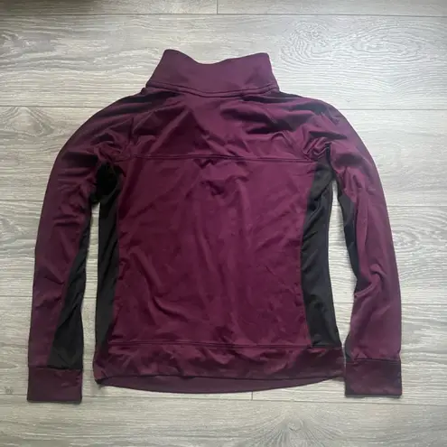 PINK - Victoria's Secret VS PINK Purple Black Quarter Zip Outdoor Hiking Active Yoga Pullover 2015 Size L