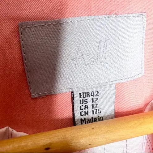 NWT Pink Ruched Sleeve Open Front Cropped Blazer Jacket Size 12 Large