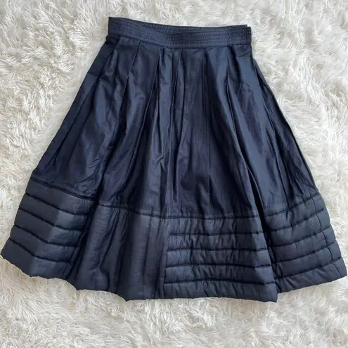 Alexander McQueen navy blue cotton quilted A-line skirt size IT38 S small