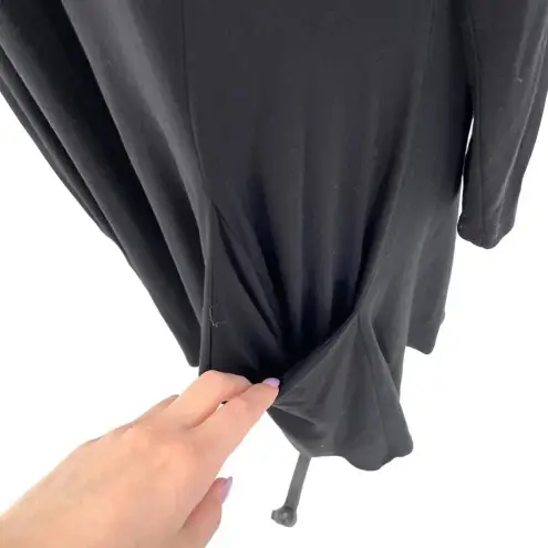 Betabrand Sweatshirt Long Sleeve Dress in Black Jersey Size Large