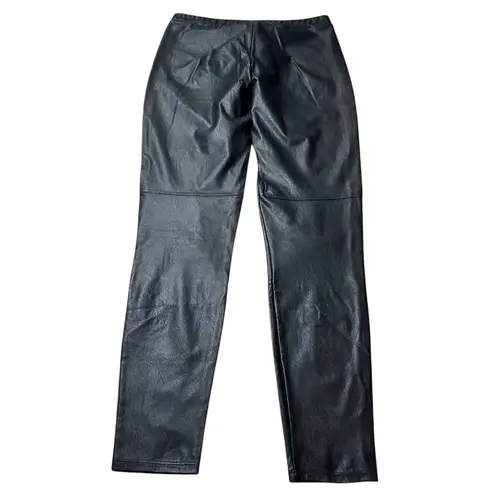 Ella Moss Black faux leather high-rise leggings size small