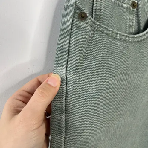 PASTA Vintage Denim Shorts Womens Size 8 High Waisted Mom Indie Earthy Gorpcore Green