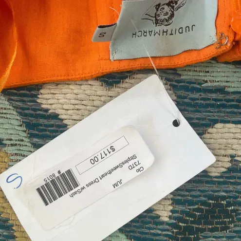 Judith March NWT Orange Strapless Game Day Dress Size Small