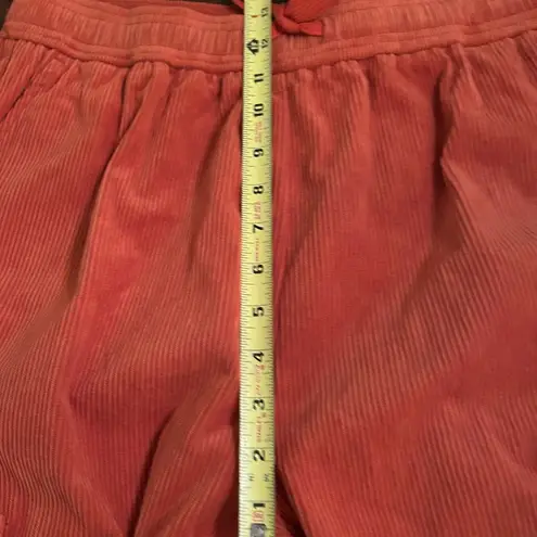 Halara Rust Orange Pocket Corduroy Casual Cargo Joggers Size Large NEW WITH TAGS
