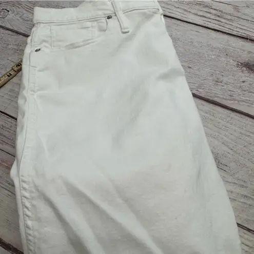 Madewell  Tall 10" High-Rise Skinny Jeans in Pure White Step-Hem Edition 34 Tall