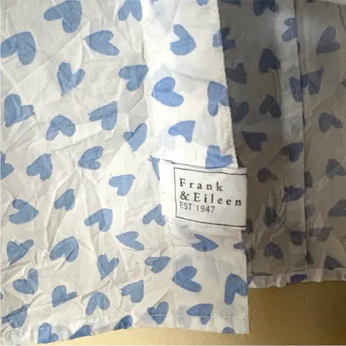 Frank & Eileen Barry Button Down Top Signature Crinkle Hearts Women’s Size Large - Image 6