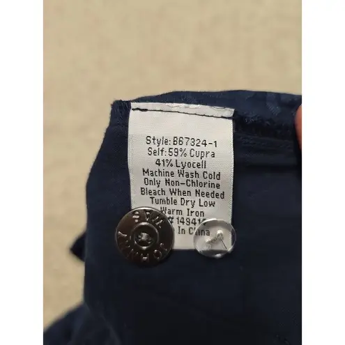 Johnny Was Biya Blue Kiarra Jacquard Cargo Pants B67324-1 Boho Chic Sz 4