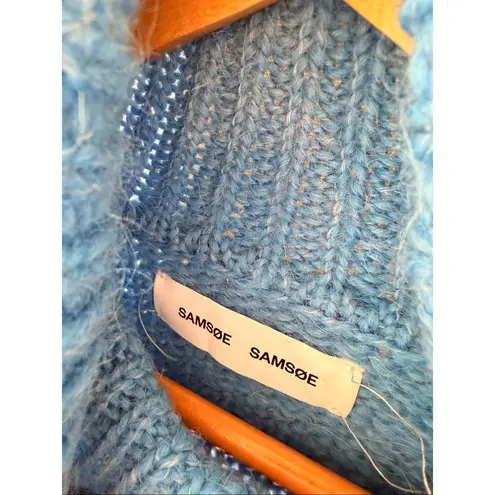 NWOT Samsoe Samsoe Molli Wool & Alpaca Blend Turtleneck Sweater in Lichen Blue S Size M