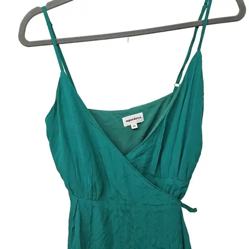 Revolve Superdown Wrap Top Womens Size XS V-Neck Spaghetti Strap Green