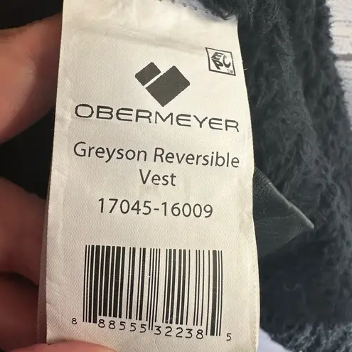 Obermeyer Womens size Medium Greyson Reversible Sherpa Vest Gray Black
