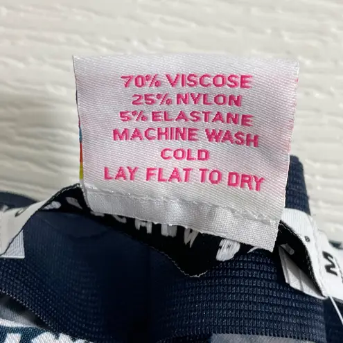 Gretchen Scott NWT Gripeless Pull On Pants Sultan's Dining Room Navy White Sz M - Image 7