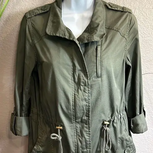 a.n.a #278 , women’s army, green, lightweight, cotton jacket size small