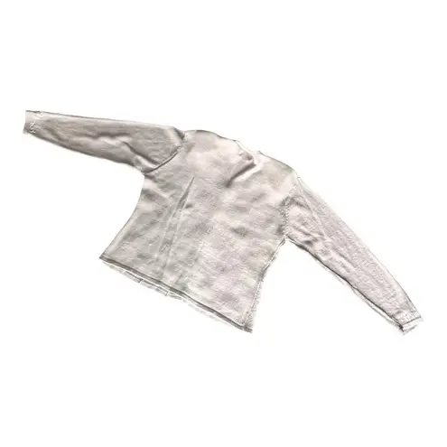 Kathie Lee NEW Floral Embroidered SWEATER Button Up Cardigan Taupe Tan Women XL