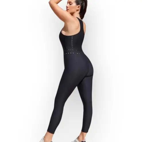 GIGI C Activewear Hunter Jumpsuit Women's Small Black Racerback Sleeveless New