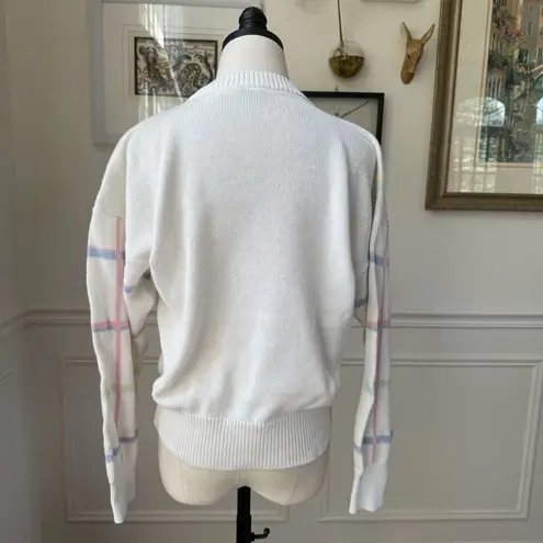 Head Vintage Sportswear Pastel Plaid Crewneck Sweater M